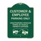 Signmission Parking Restriction Customer and Employee Parking Only Unauthorized Vehicles Towed at, G-1824-23373 A-DES-G-1824-23373 - alternate 1